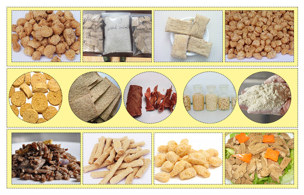 Sample Soya Meat of Soya Nugget Making Machine